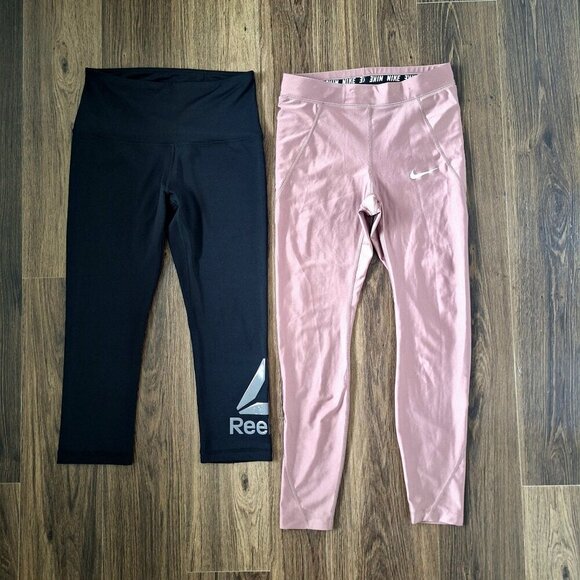 💙 Bundle 2 Leggings Nike Reebok - Picture 1 of 11